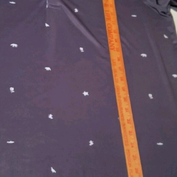 Greyson Polo Shirt Large Blue Short Sleeve Butterfly Frog Pot Leaf Turtle Bear - Picture 6 of 15